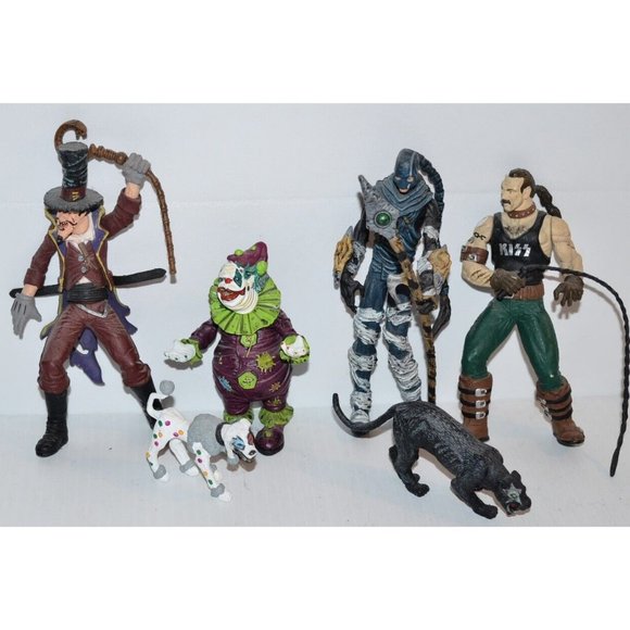Vtg KISS Psycho Circus Action Figures Jester ring Master animal  McFarlane  Lot - Picture 1 of 12